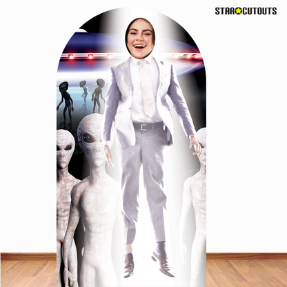 SC1096 Alien Abduction Stand-in Cardboard Cut Out Height 174cm