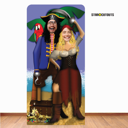 SC169 Pirate Couple Stand- In Cardboard Cut Out Height 186cm