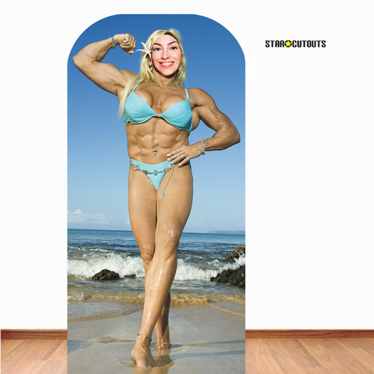 SC172 Muscle Woman Stand- In Cardboard Cut Out Height 186cm