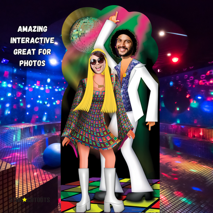 SC190 Disco Couple Stand- In Cardboard Cut Out Height 190cm