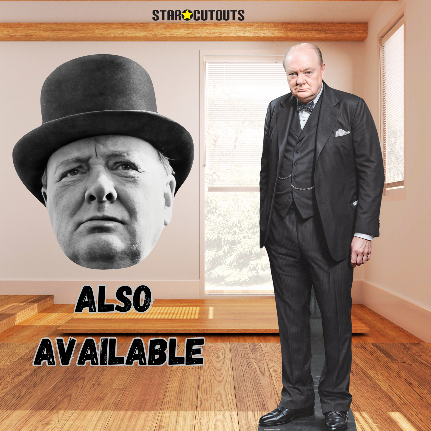 SC4609 Sir Winston Churchill Cardboard Cut Out Height 169cm