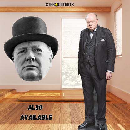 GH015 Winston Churchill Giant Head Cardboard Cut Out Height 73cm