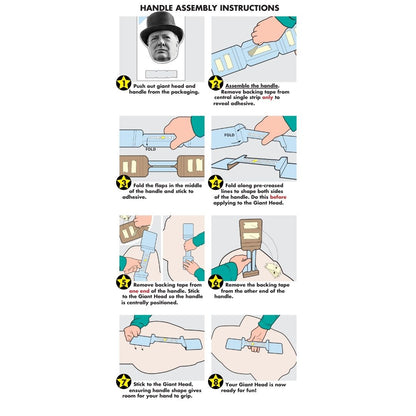 GH015 Winston Churchill Giant Head Cardboard Cut Out Height 73cm