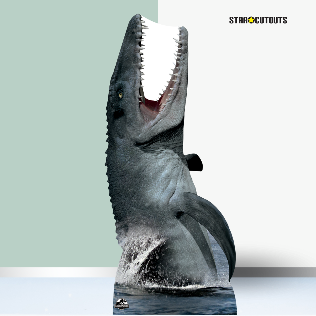 SC1293 Official Jurassic World Mosasaurus Dinosaur Cardboard Cut Out Height 189cm
