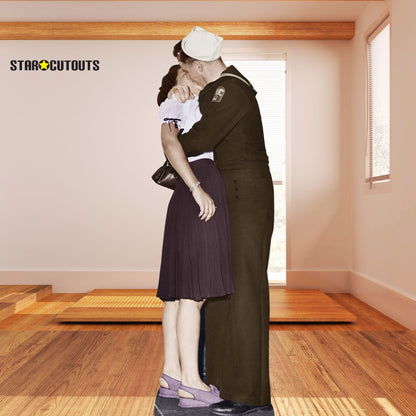 SC1543 Victory Day Couple Colour Cardboard Cut Out Height 184cm