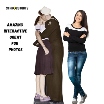 SC1543 Victory Day Couple Colour Cardboard Cut Out Height 184cm