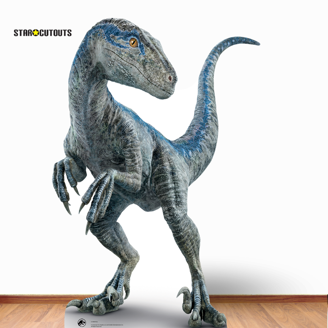 Print Raptor Blue SC4080 Mother Blue - Raptor Jurassic World Dominion Cardboard Cut Out ...