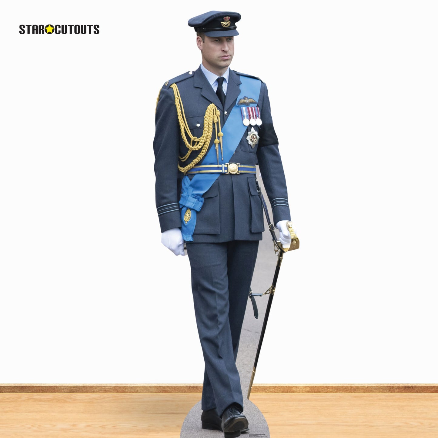 SC4213 Prince William RAF Uniform Cardboard Cut Out Height 192cm