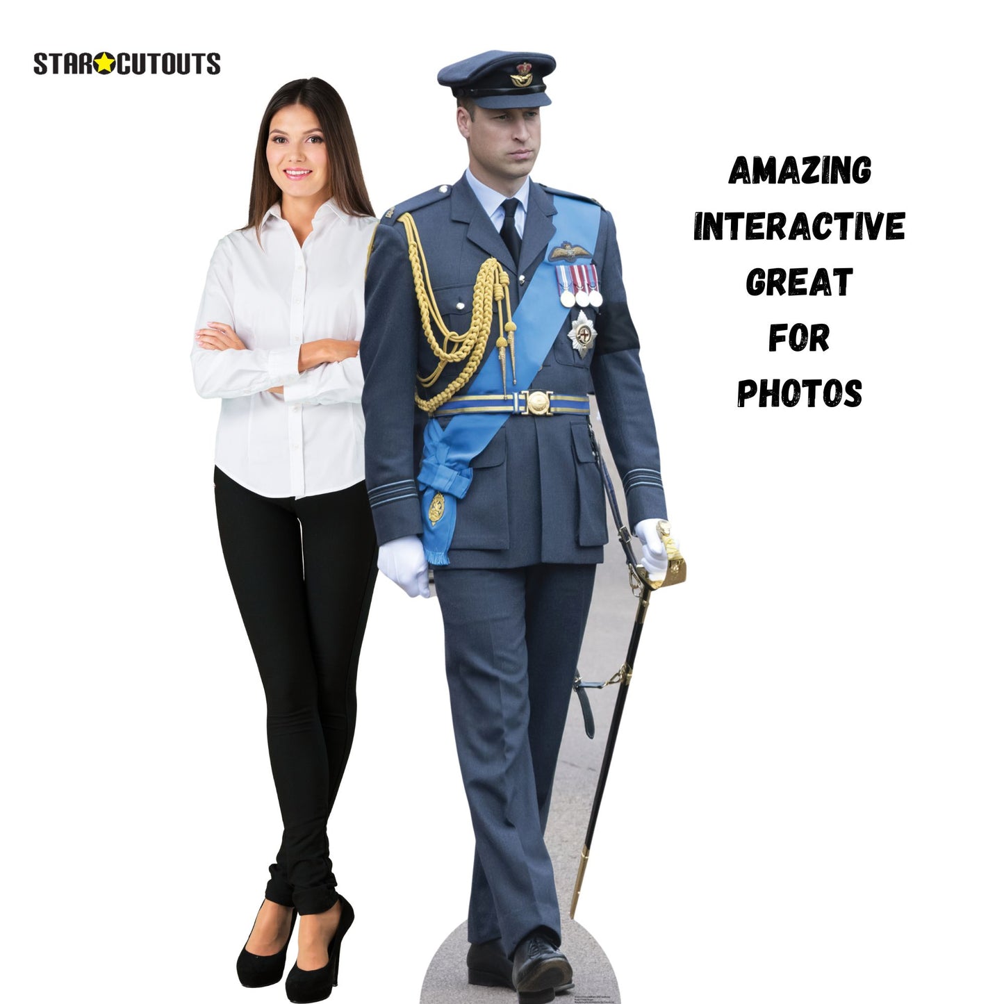 SC4213 Prince William RAF Uniform Cardboard Cut Out Height 192cm