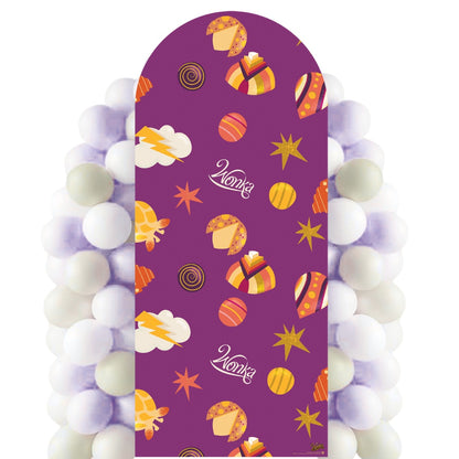 SC4493 Wonka Purple Sweets & Stars Backdrop Single Cardboard Cut Out Height 185cm