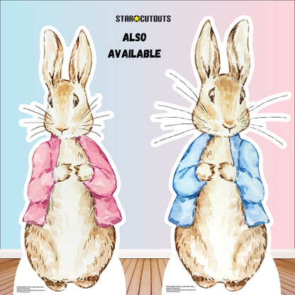 SC4595 Rabbit Pink Jacket Cardboard Cut Out Height 93cm