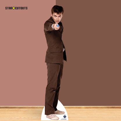 SC4645 Dr Who The Tenth Doctor Pointing Sonic Screwdriver Cardboard Cut Out Height 185cm