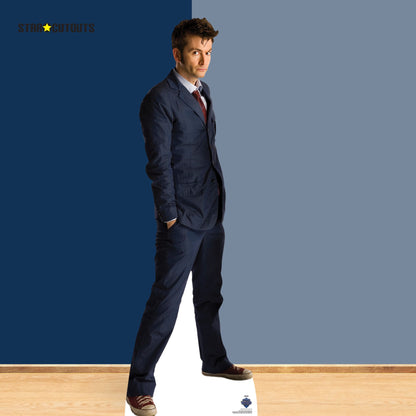SC4646 Dr Who The Tenth Doctor in Blue Suit Cardboard Cut Out Height 186cm