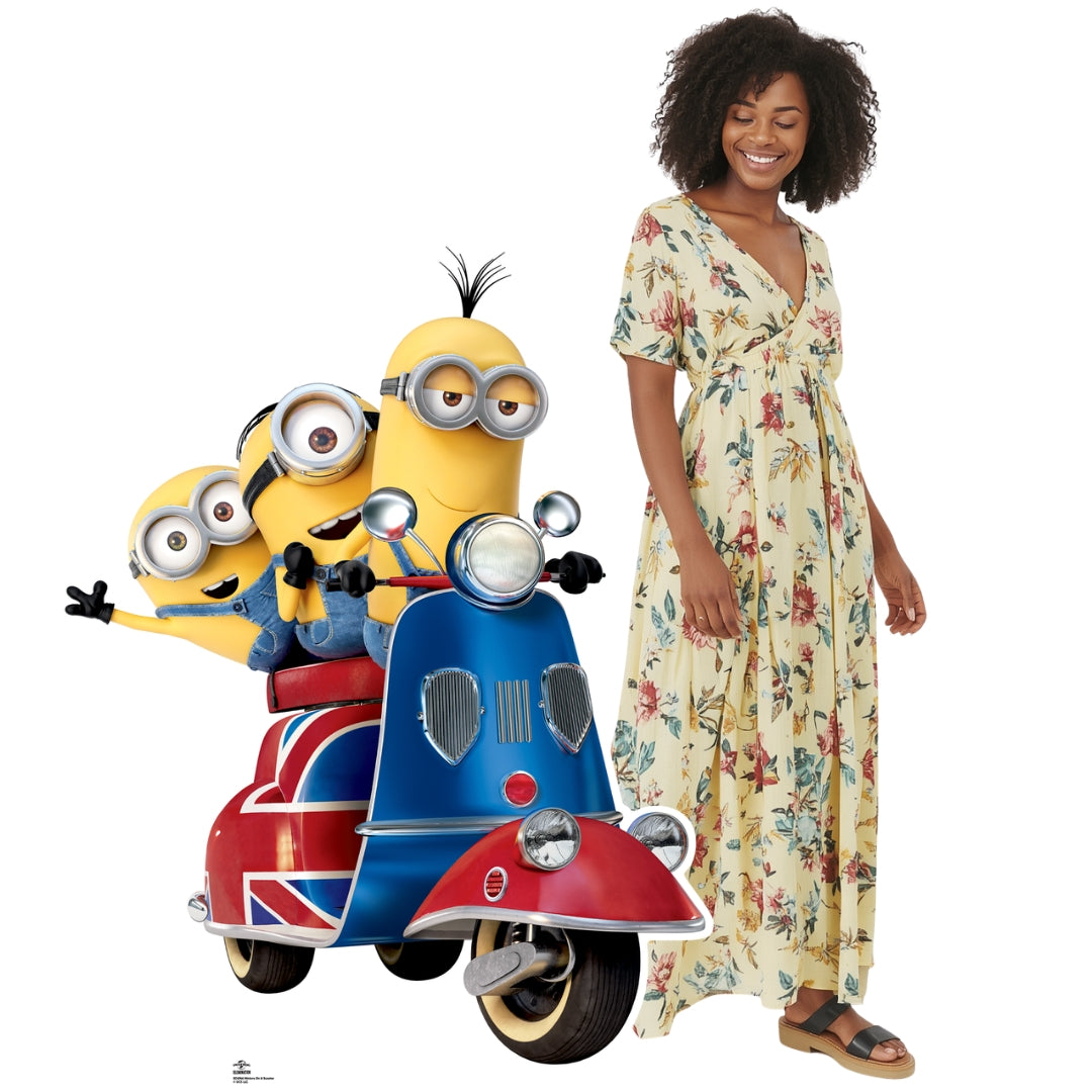 SC4746 Minions on Scooter Cardboard Cutout Height 121cm
