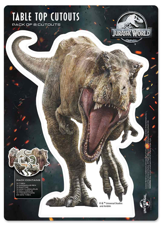 TT009 Jurassic World Dino's Table Topper Pack (8 cut-outs)