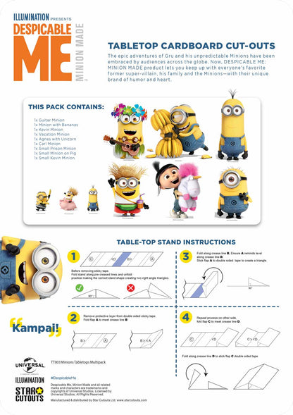 TT003 Despicable Me Minions Table Toppers Pack (9 cut-outs)