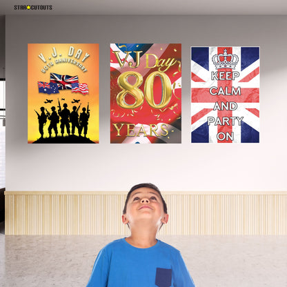 RD083 VJ Day 80 Year Celebration Posters – Mixed 6 Pack Posters Height 44cm