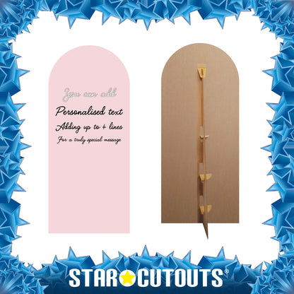 XQ002 Blush Pink Sailboard Cardboard Cut Out Height 185cm Width 80cm