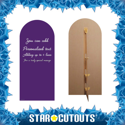 XQ014 Royal Purple Sailboard Cardboard Cut Out Height 185cm Width 80cm