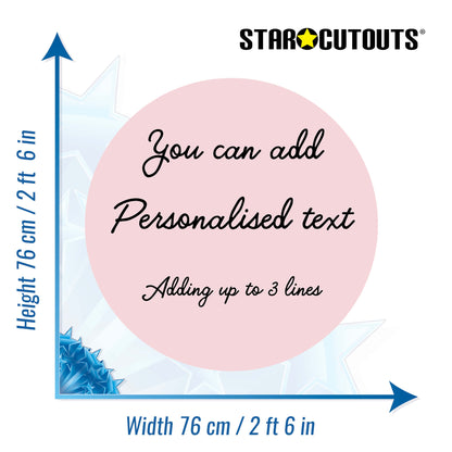 XQ015-c-m-002 Medium Cardboard Circle - Blush Pink Height 76 cm Width 76 cm