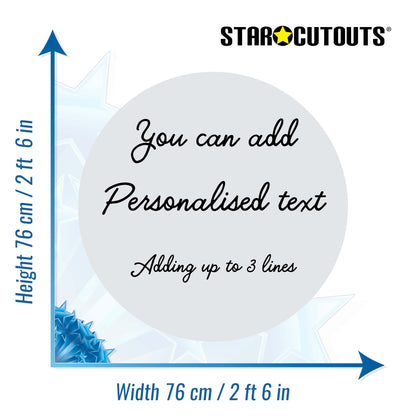 XQ015-x-m-006 Medium Correx Circle - Silver Blue Height 76 cm Width 76 cm