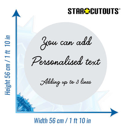 XQ015-x-s-006 Small Correx Circle - Silver Blue Height 56 cm Width 56 cm