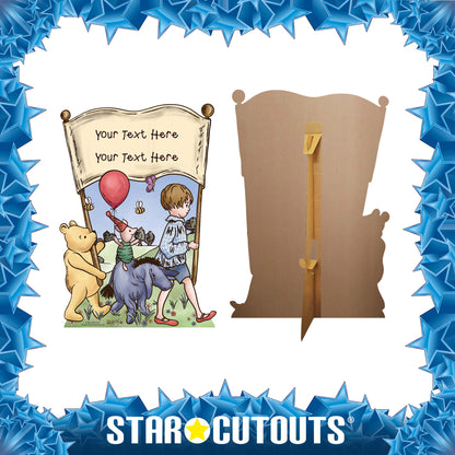 XQ023 Winnie Pooh Bear Celebration Banner - Personalise