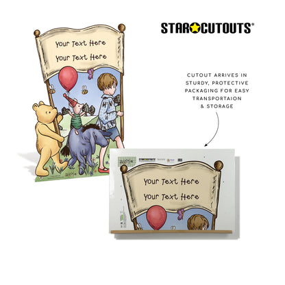 XQ023 Winnie Pooh Bear Celebration Banner - Personalise