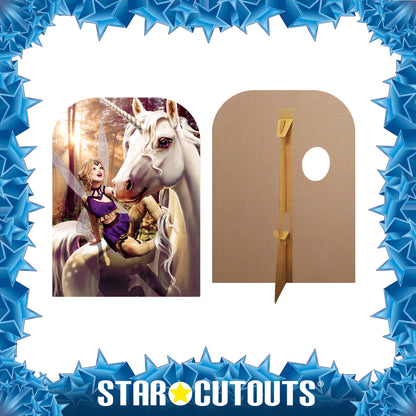 SC1081 Unicorn & Fairy Fantasy Land Child Size Stand-in Cardboard Cut Out Height 131cm