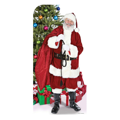 SC173 Father Christmas 'Stand-In' Cardboard Cut Out Height 186cm - Star Cutouts