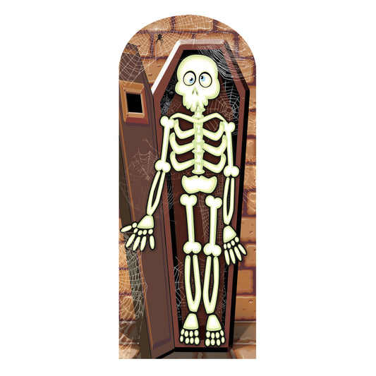 SC653 Skeleton Stand In Cardboard Cut Out Height 180cm