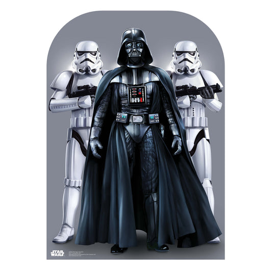 SC844 Star-Wars Stand-IN Stormtrooper and Darth Vader (Child-Sized) Cardboard Cut Out Height 133cm