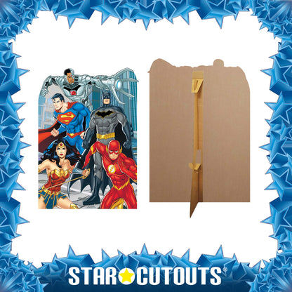 SC886 Justice League Stand-In Animated Child Size Cardboard Cut Out Height 135cm - Star Cutouts