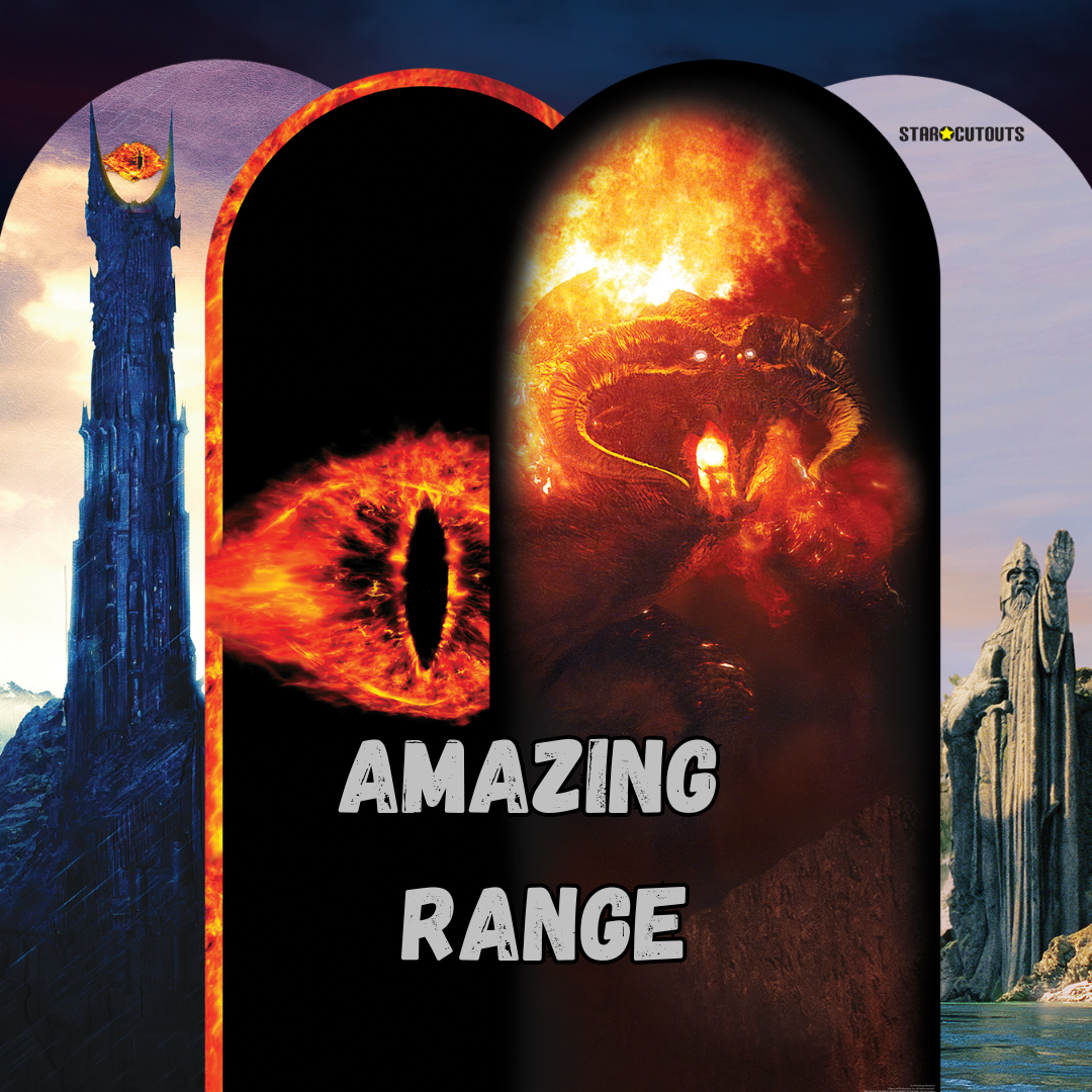 SC4561 Lord of the Rings Golden Logo Backdrop Single Cardboard Cut Out Height 185cm