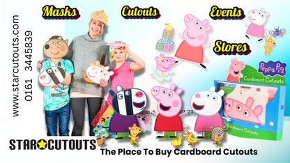 SC4523 Peppa, Zoe and Suzy Cardboard Cutout Decoration Multi Pack Height 62cm