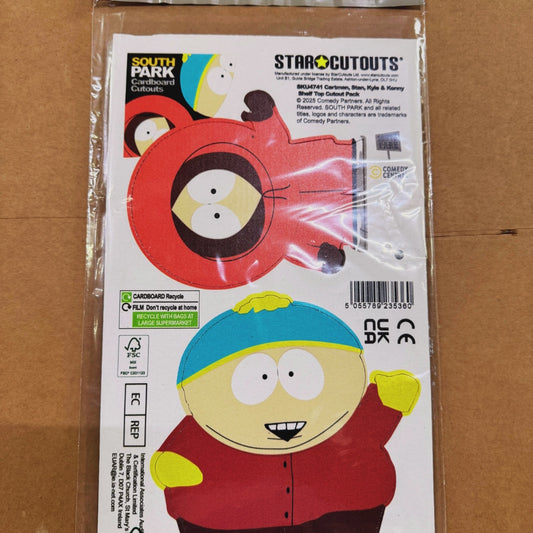 SC4741 South Park Cartman Stan Kyle and Kenny Shelf Top Pack Cardboard Cutouts Height 17cm