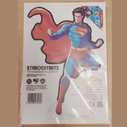 SC4924 Superman and Logo Three  Shelf Top Pack Cardboard Cut Out Height 30cm