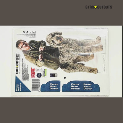 SC4652 Jim Martin Dad  Fox Friday Night Dinner Three Shelf Top Pack Cardboard Cut Out Height 31cm