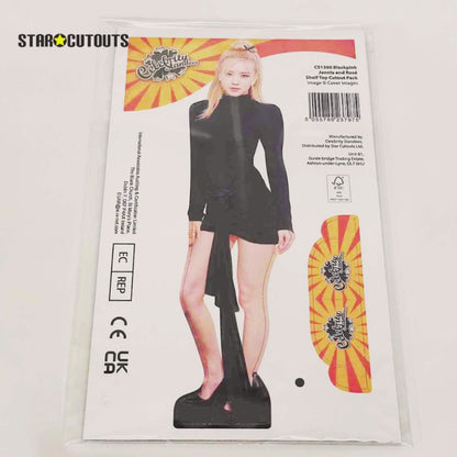 CS1360 Jennie Rose Black Pink Duo Shelf Top Pack Cardboard Cutouts Height 31cm