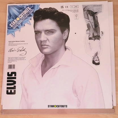 SC4719 Elvis Black & Whte Western Cowboy Cardboard Cut Out Height 185cm