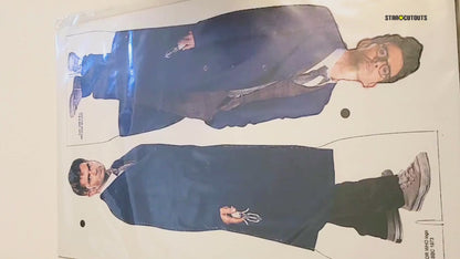 SC4644 Doctor Who The Fourteenth Doctor Shelf Top Set of Three Cardboard Cut Out Height 31cm