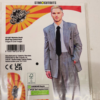 CS1397  Nicholas Hoult Trio Shelf Top Pack Cardboard Cutouts  Height 30cm