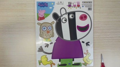 SC4523 Peppa, Zoe and Suzy Cardboard Cutout Decoration Multi Pack Height 62cm