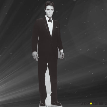 SC576 Elvis Presley Tuxedo Cardboard Cut Out Height 178cm