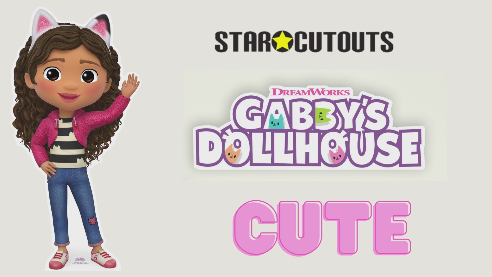 Load video: Gabby&#39;s Dollhouse Cardboard Cutout Collection