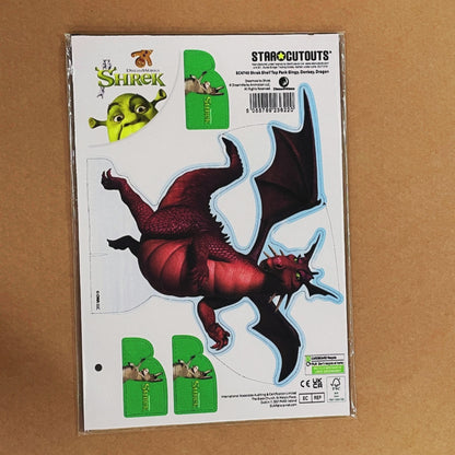 SC4740 Gingy Ginger Bread Man Donkey Dragon  Shrek Shelf Top Pack Cardboard Cutouts Height 28cm