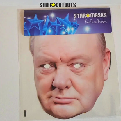 SM484 Winston Churchill Single Cardboard Face Mask