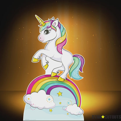 SC1153 Rainbow Unicorn Cardboard Cut Out Height 163cm