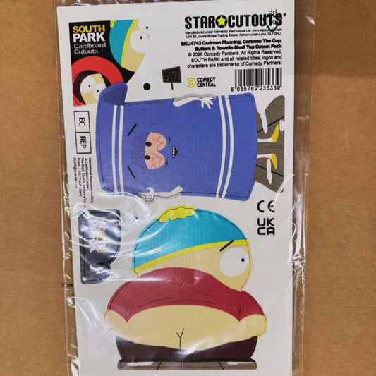 SC4743 South Park Cartman Butters and Towelie Shelf Top Pack Cardboard Cutouts Height 16cm