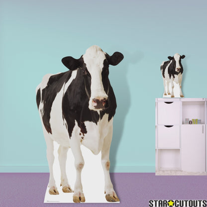 SC163 Cow Cardboard Cut Out Height 165cm